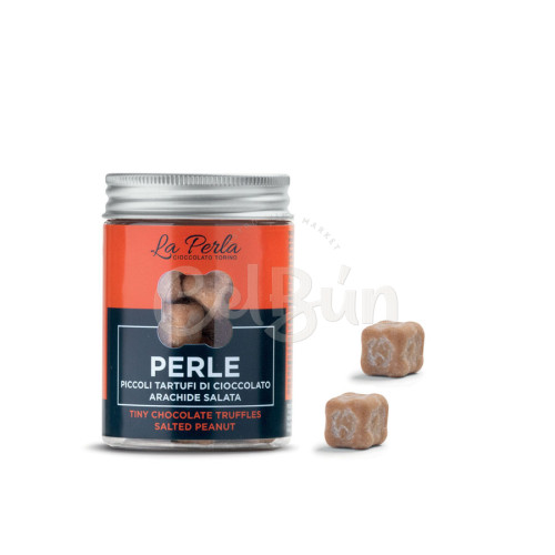 Perle Arachide Salata. Tartufo di cioccolato bianco al caramello - 50 g